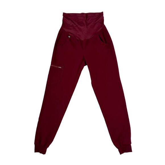 Figs Pants - FIGS Maternity Jogger Scrubs Soft Stretch Pants Bottoms Burgundy XS